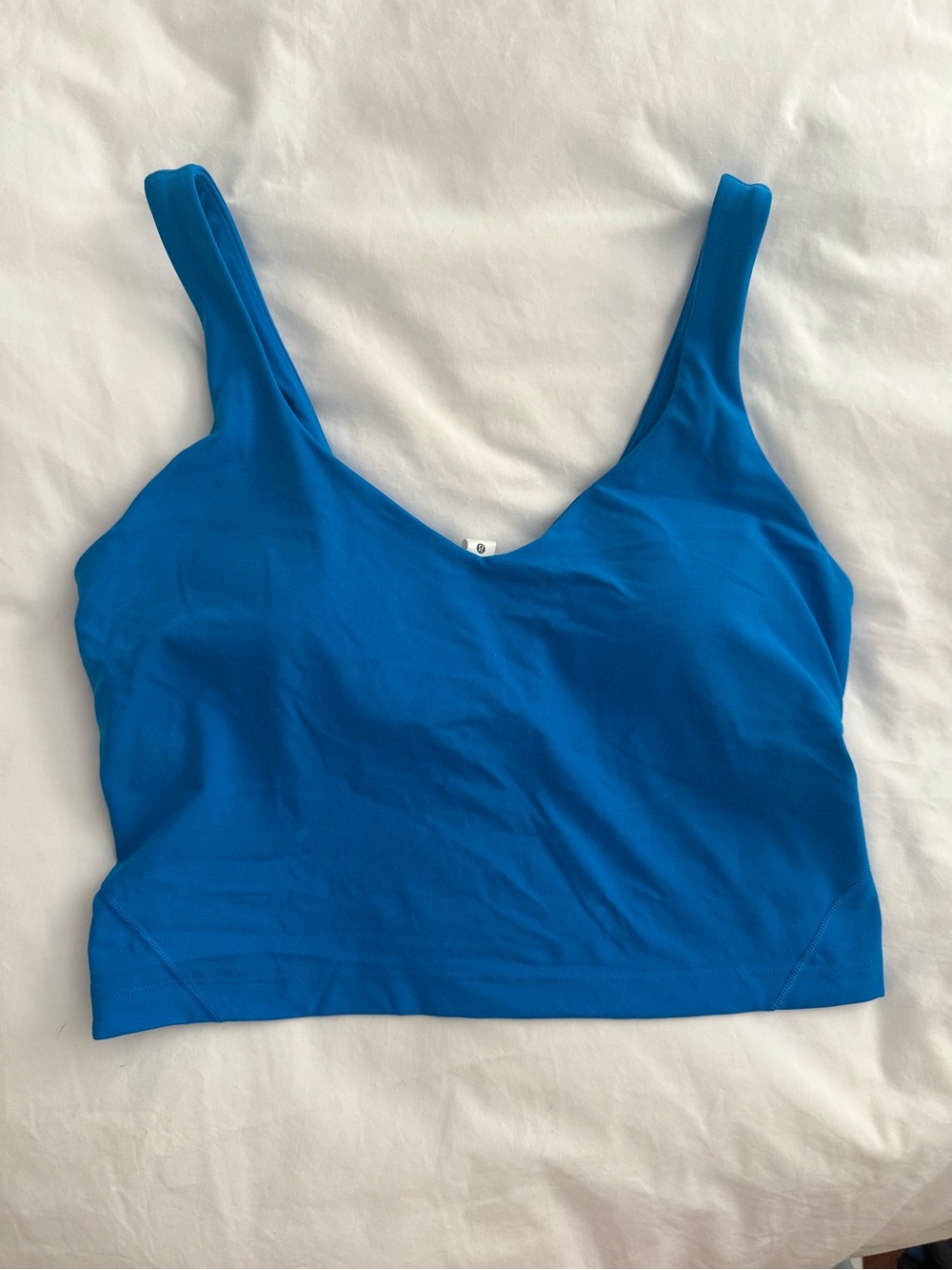 lululemon athletica Bright Blue V-Neck Crop Tank